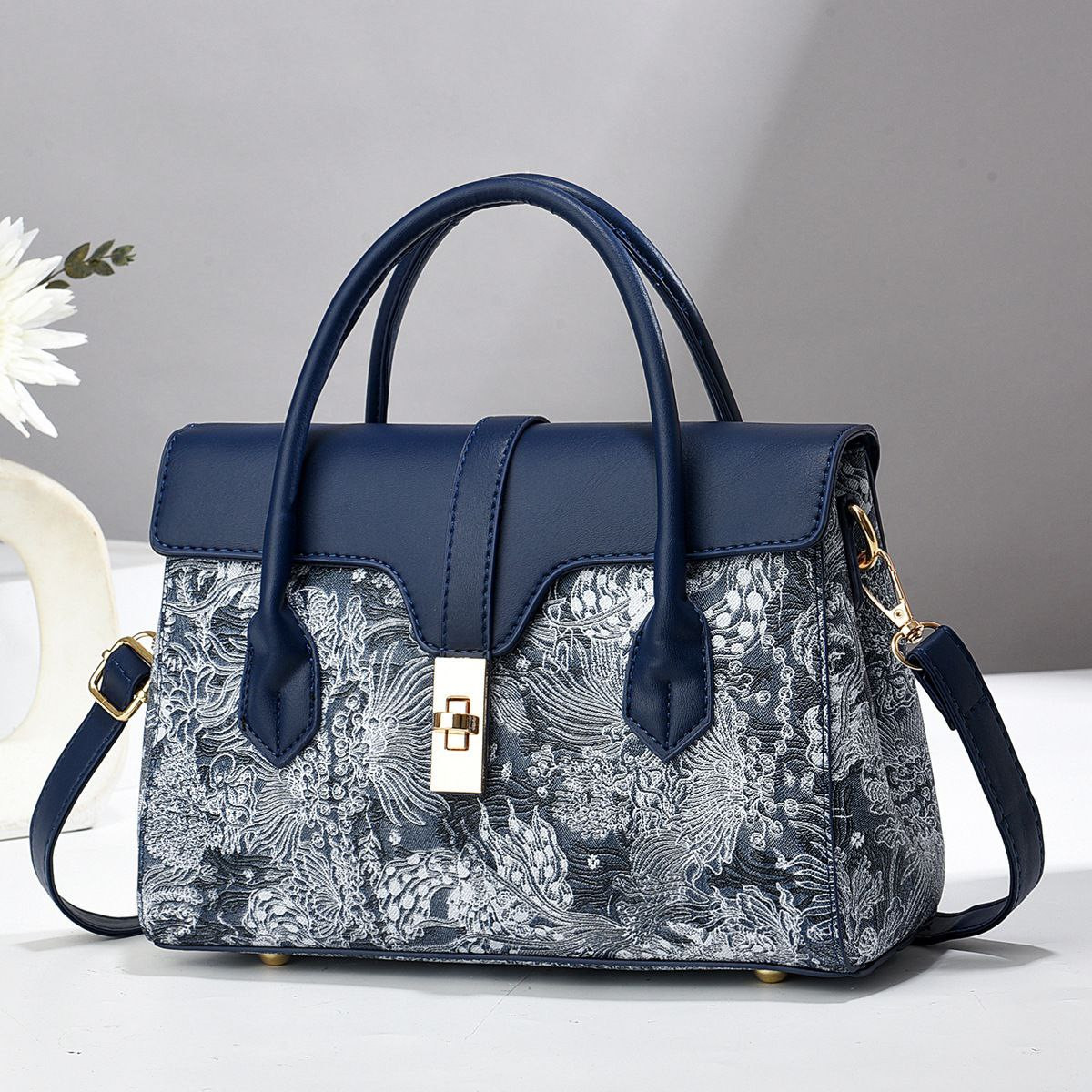 Luxury Floral Pattern Handbag for Women