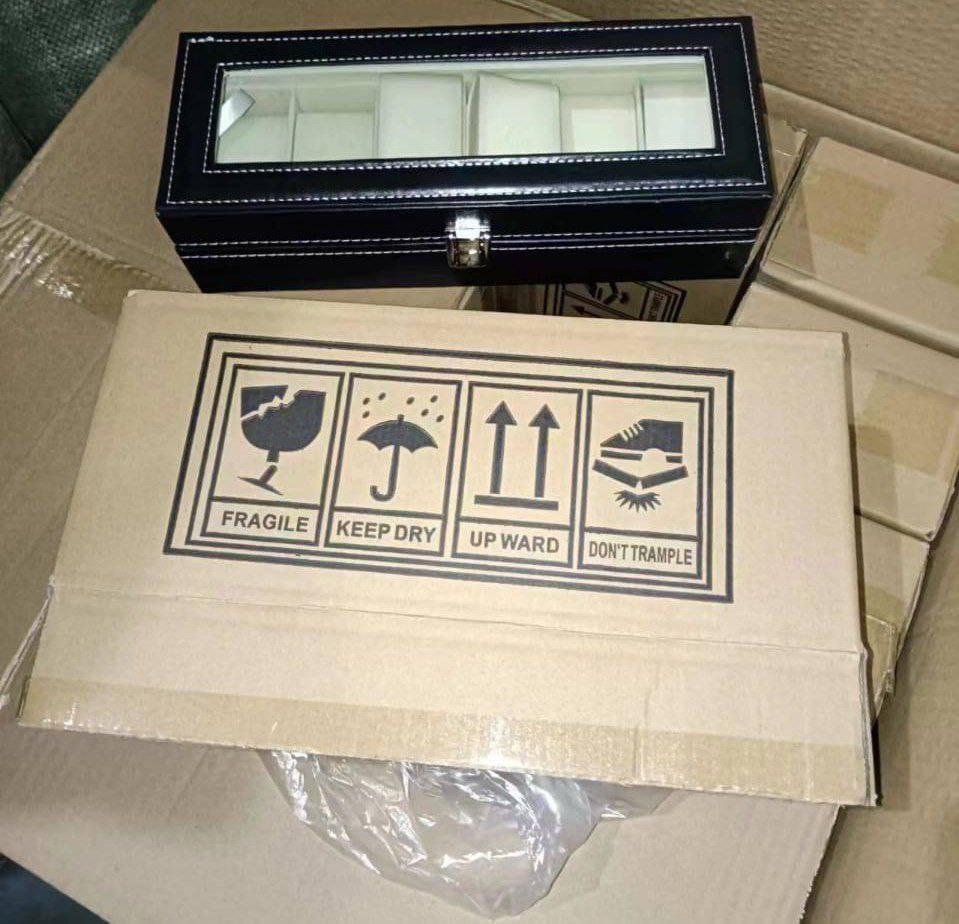 6pc Leather watch case