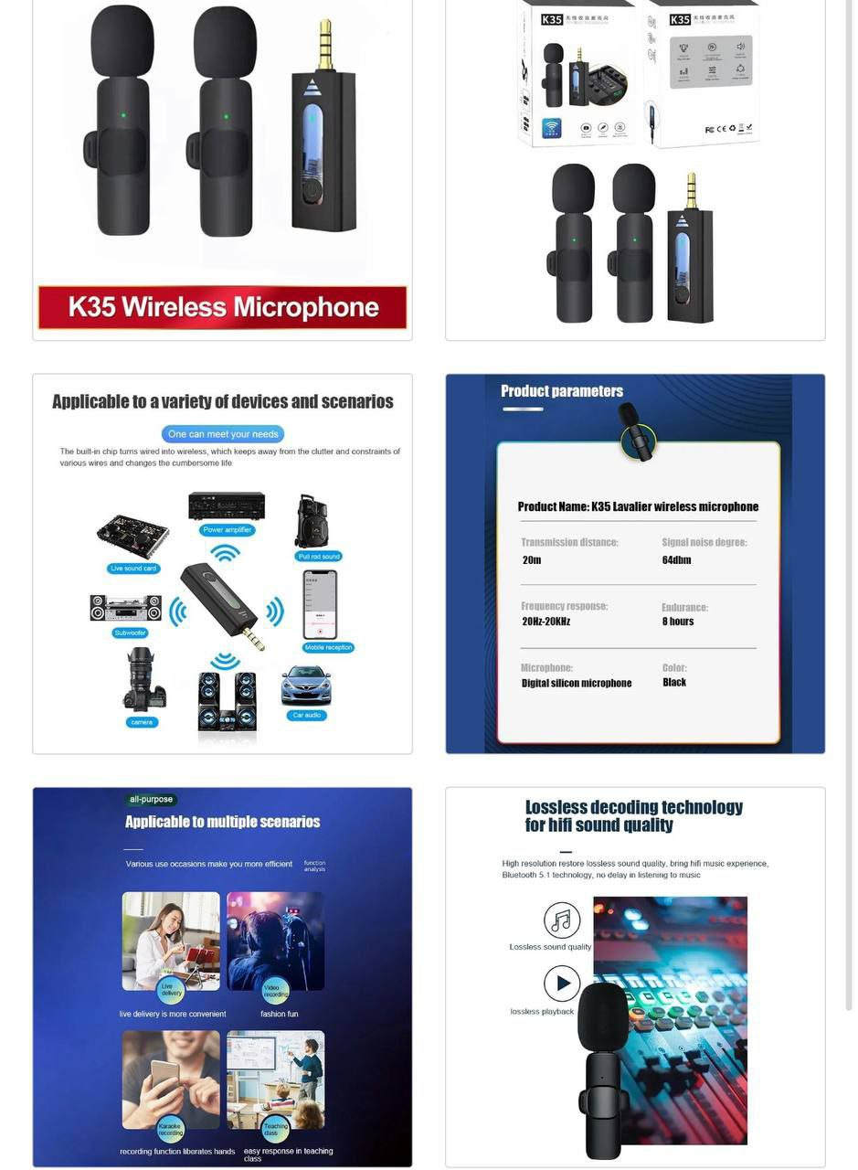Double K35 wireless microphone