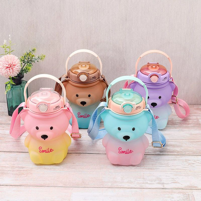 Adorable 2-in-1 Teddy Bear Bottle Set - Round Lock 1100ml + 350ml