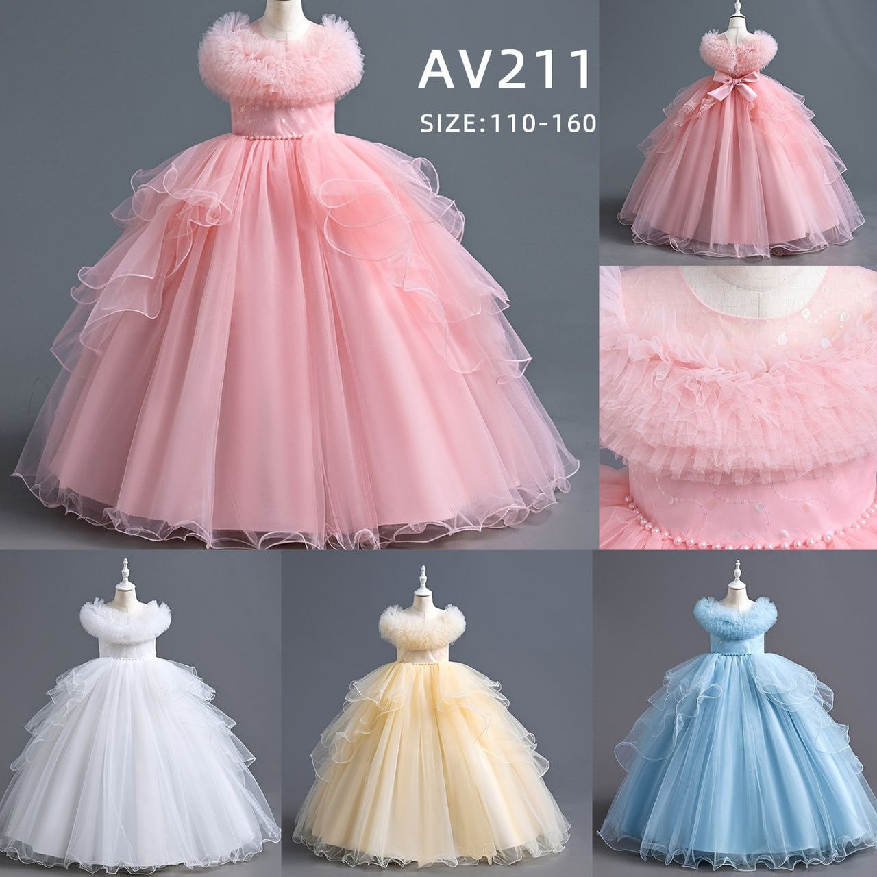 Enchanting Jasmine Gown – The Perfect Festive Outfit for Your Little Princess